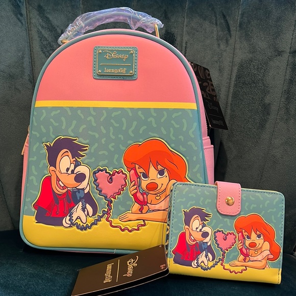 Loungefly Handbags - Loungefly Disney A Goofy Movie Max And Roxanne Backpack And Wallet EXCLUSIVE SET